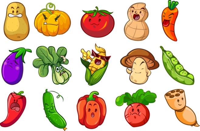 蔬菜樂園——萌動一夏的可愛蔬菜卡通世界